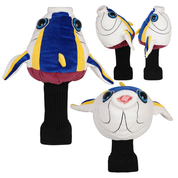 Fish Head Plush Animal Driver Head Cover